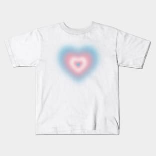 Trans/transgender blurry heart Kids T-Shirt